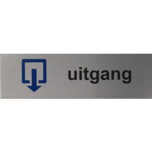 RP13 aluminium RVS look Pictogram UITGANG