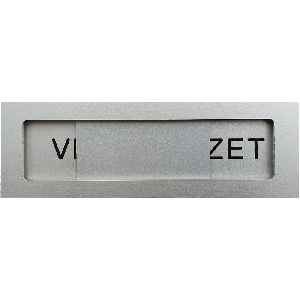 schuifbordje aluminium vrij bezet