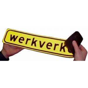 GA139 Werkverkeer reflecterende magneetfolie 40x8cm