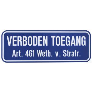 GA109 Verboden toegang 40x15cm