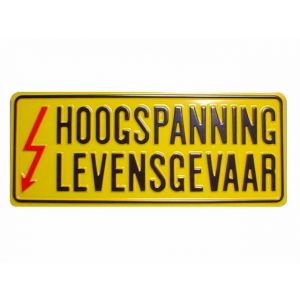 GA073 Hoogspanning levensgevaarlijk 36x15cm