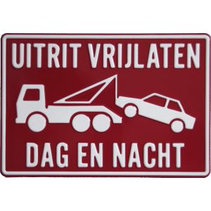 GA057 rood uitrit vrijlaten dag en nacht 35x24cm