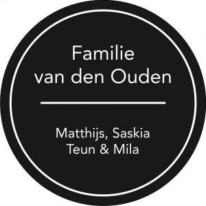31001 zwart rond naambord