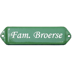 EM146 Emaille naamplaat basic oor 13x3cm