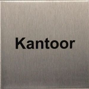RP40 aluminium RVS look Pictogram Kantoor 80x80mm