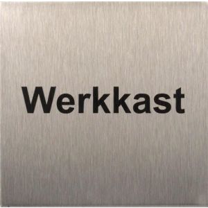 RP42  aluminium RVS look Pictogram Werkkast 80x80mm