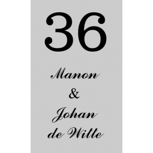 A-33 Emaille look naambord 16x30cm