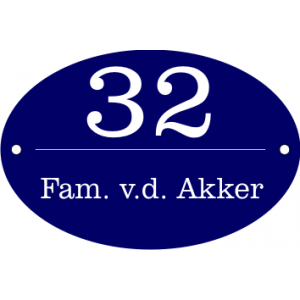 A-81 Emaille look naambord 20x15cm