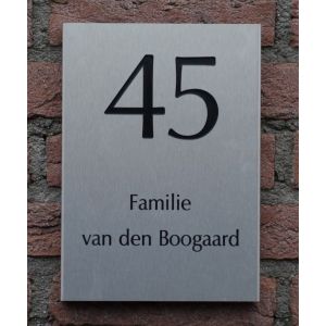 Gebogen aluminium naambord ALUGB-011 5x20cm