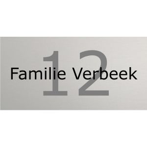 AMAT11 Naambordje voordeur aluminium mat 30x15cm