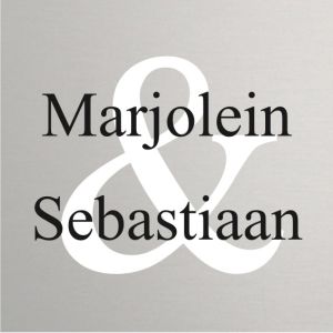 AMAT01 Naambordje voordeur aluminium mat 12x12cm