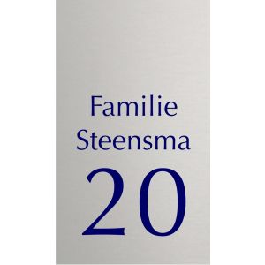 AMAT07 Naambordje voordeur aluminium mat 14x24cm