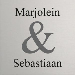 AMAT02 Naambordje voordeur aluminium mat 15x15cm