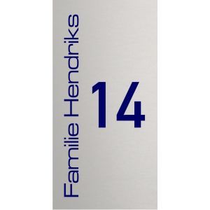 AMAT08 Naambordje voordeur aluminium mat 15x30m