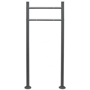 Antraciet brievenbus standaard met een hoogte van 120cm