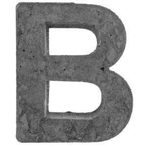 Betonnen letter B