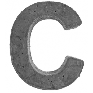 Betonnen letter C