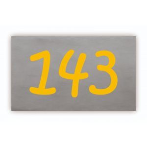 Beton huisnummerbord 25x15cm