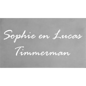 Beton naambord 25x15cm Rage italic