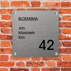 rvs naambord voordeur