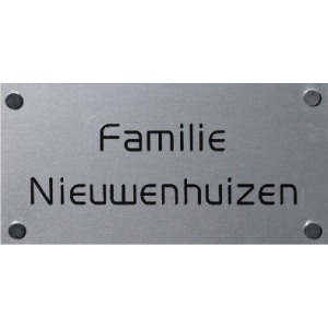 Aluminium naamborden BG-24 20x10cm