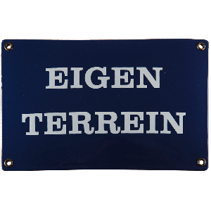 emaille blauw hier geen fietsen plaatsen
