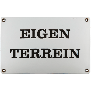 EM212 emaille blauw eigen terrein