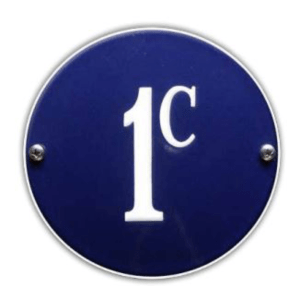 EM0675 Huisnummer rond met rand 13cm