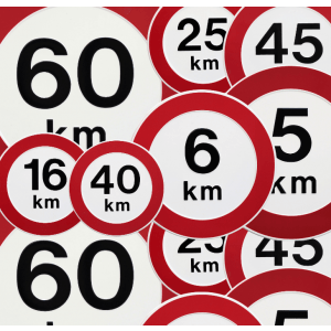 geperst aluminium 18/24/30cm rond, opdruk: 60/45/40/30/25/16 km