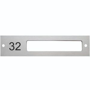 Naamplaathouder enkel 13x3cm met nummer