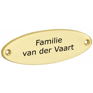 gm1075 messing naamplaatje