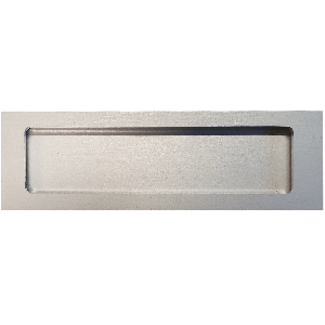 GM-235 naamplaathouder zilver mat aluminium veersysteem 12x3cm