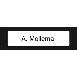 GM-236 naamplaathouder zwart mat acrylaat zij-inschuif 10x3cm