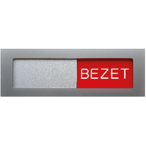 schuifbordje vrij-bezet