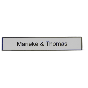 Kunststof naamplaatjes 12x2cm