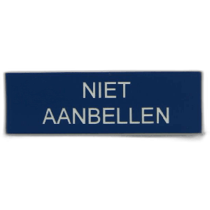Kunststof naamplaatjes 6x2cm