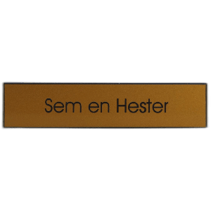 Kunststof naamplaatjes 9x2cm
