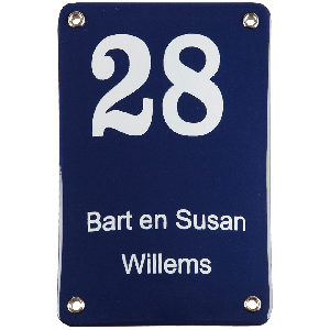 EM104 emaille naambord zonder kader 20x30cm