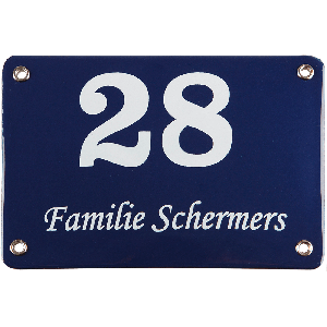 EM078 emaille naambord 15x10cm