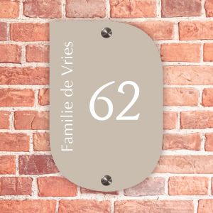 NBV22 Naambordje voordeur bandi modern beige