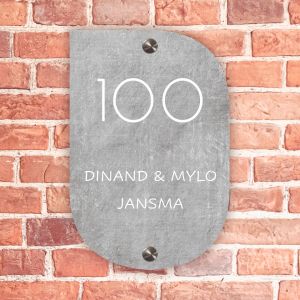 NBV22 Naambordje voordeur bandi modern beton