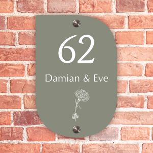 NBV22 Naambordje voordeur bandi modern groen