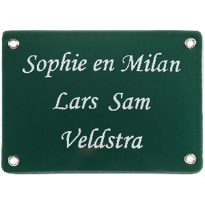 EM135 emaille naamplaat 14x10cm