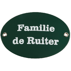EM158 emaille naamplaat ovaal 12x8cm