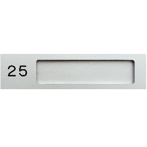 GM-233 Naamplaathouder zilver mat aluminium met zij-inschuifsysteem