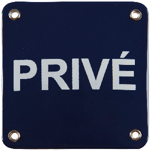 emaille pictogram grijs prive