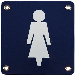 emaille pictogram grijs dames