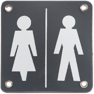 emaille pictogram grijs heren