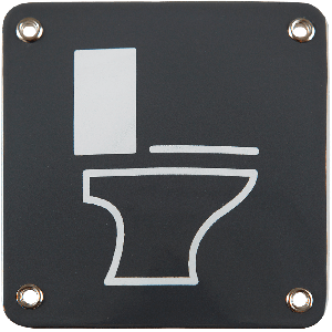 emaille pictogram grijs dames en heren