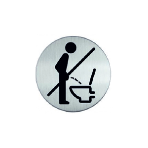 RP77 RVS Pictogram NIET STAAND PLASSEN